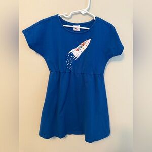 Hanna Andersson Blue Rocket with Animals Dress